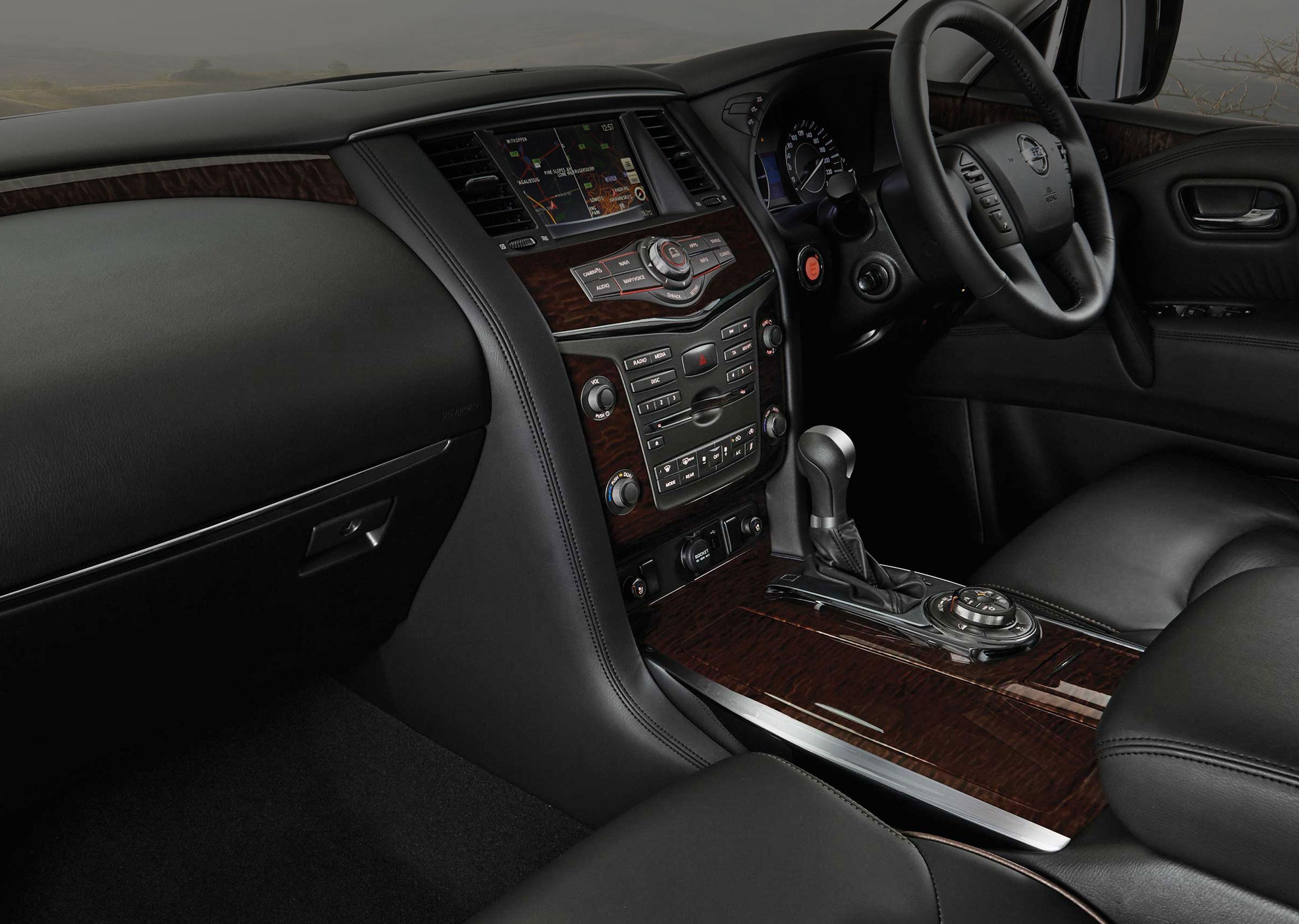 Nissan Patrol showing interior dashboard